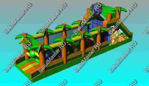 Надувная полоса препятствий "Пальмовый оазис"