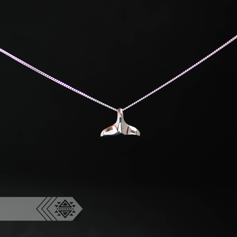 Подвеска ПЛАВНИК с цепочкой, серебро