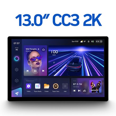 Магнитола для Hyundai Getz 2002-2011 (рамка серебро) - Teyes CC3-2K монитор 13", QLED+2K, Android 10, ТОП процессор, 4G SIM-слот, CarPlay