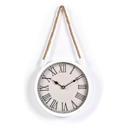 Innova Часы W08311, материал металл + крафт веревка, диаметр 22 см, цвет белый | Innova