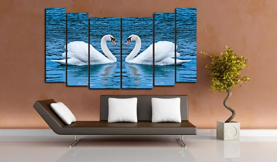 Модульная картина "Белое озеро"