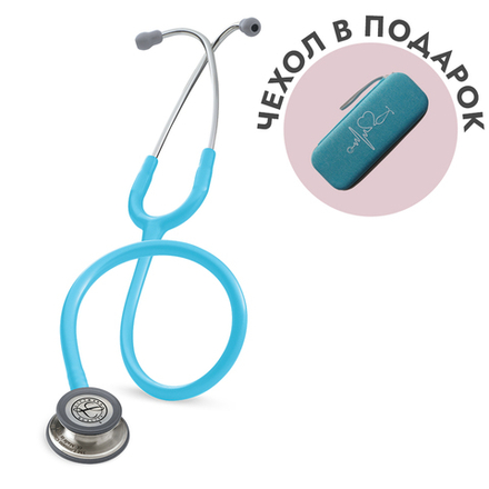 Стетоскоп Littmann Classic III, бирюзовый, стальная акустическая головка (5835)