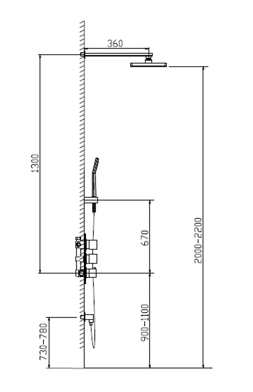 Душевой комплект Timo Tetra-Thermo SX-0179/00SM