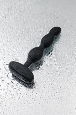 Черный анальный стимулятор с вибрацией и вращением Ridge - 17,2 см.