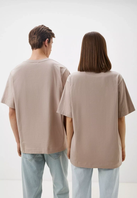 Футболка оверсайз унисекс Anyday T-shirt 02, цвет бежевый