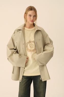 Укороченный тренч (((The Love Letter))), серый