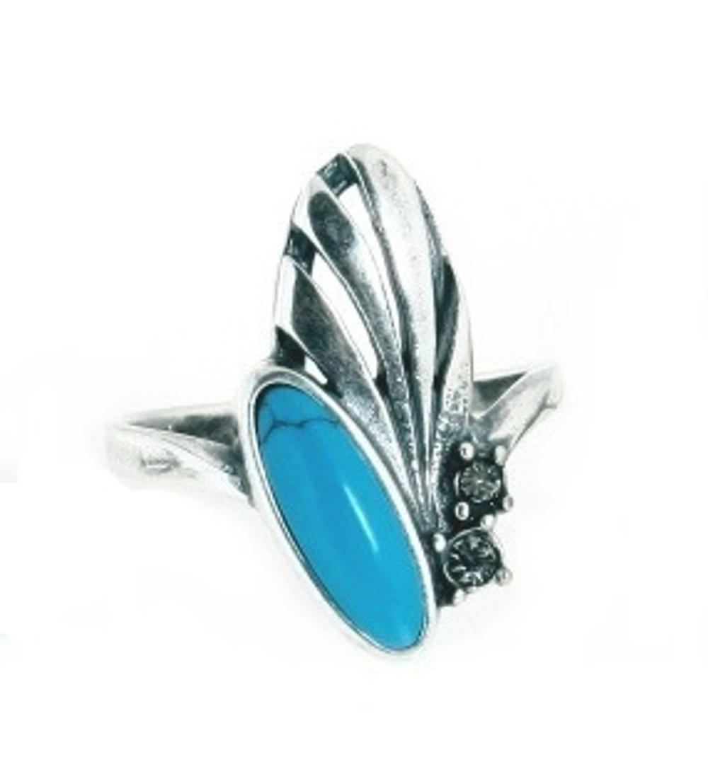 "Бригантина" кольцо в серебряном покрытии из коллекции "Самоцветы" от Jenavi