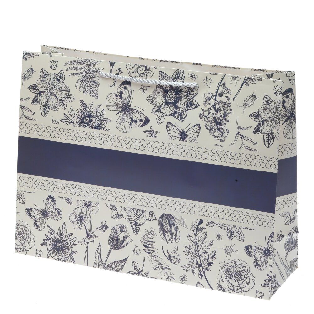 GAEM Пакет подарочный L (бумага 210г/м2, блок 12шт), L40 W12 H30 см, 4в.