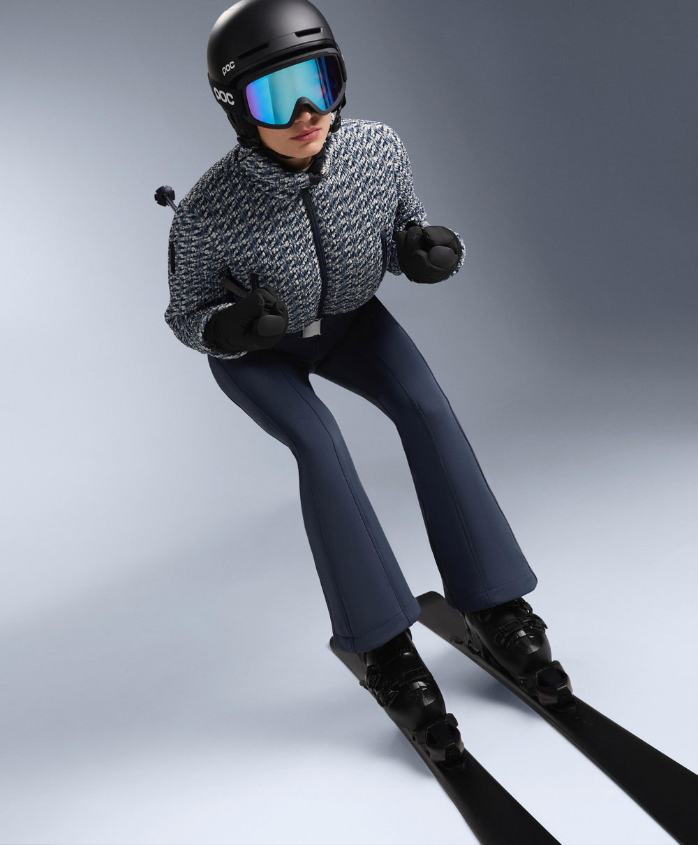 Oysho Водонепроницаемый комбинезон MINARDI PIUME SKI с утеплителем из ткани Twist, темно-синий