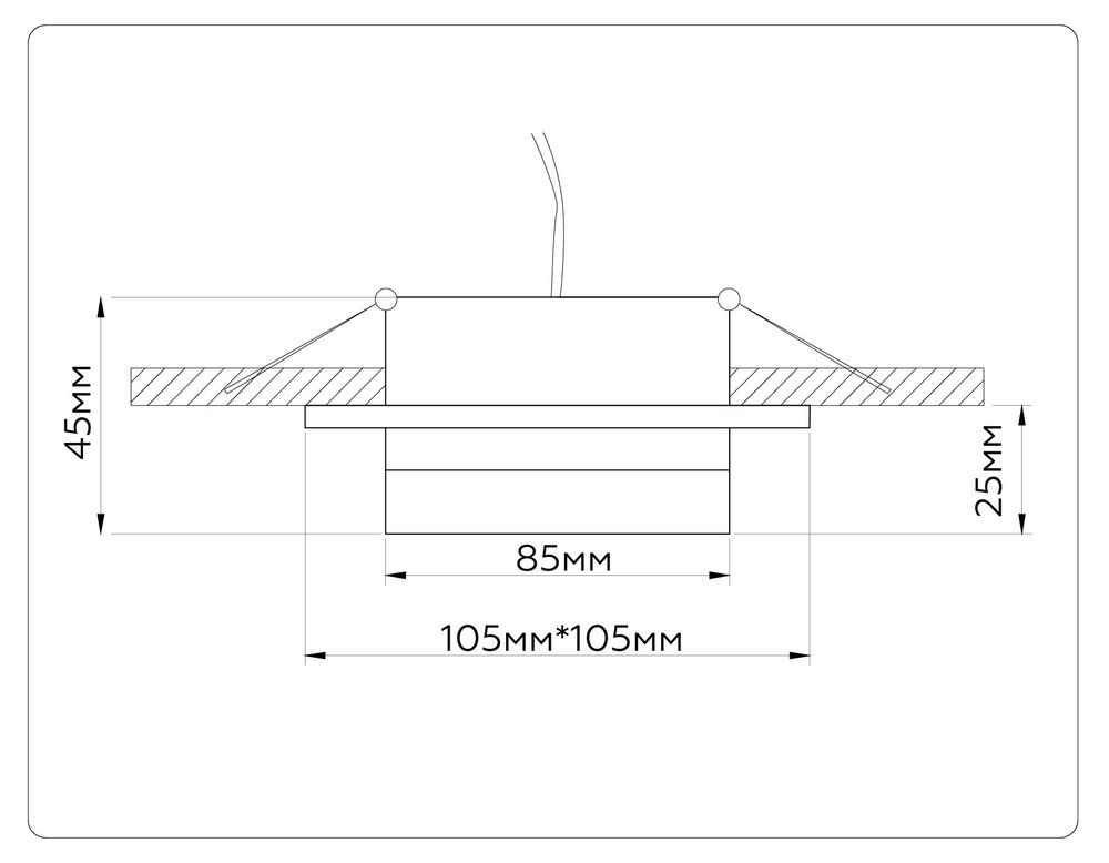 Ambrella Светильник встраиваемый со сменной лампой GX53 GX53 Acrylic tech TN52422
