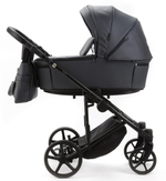 Детская коляска Adamex Zico Deluxe New 2 в 1 ZN-SA05 ТЕМНО-СЕРАЯ КОЖА