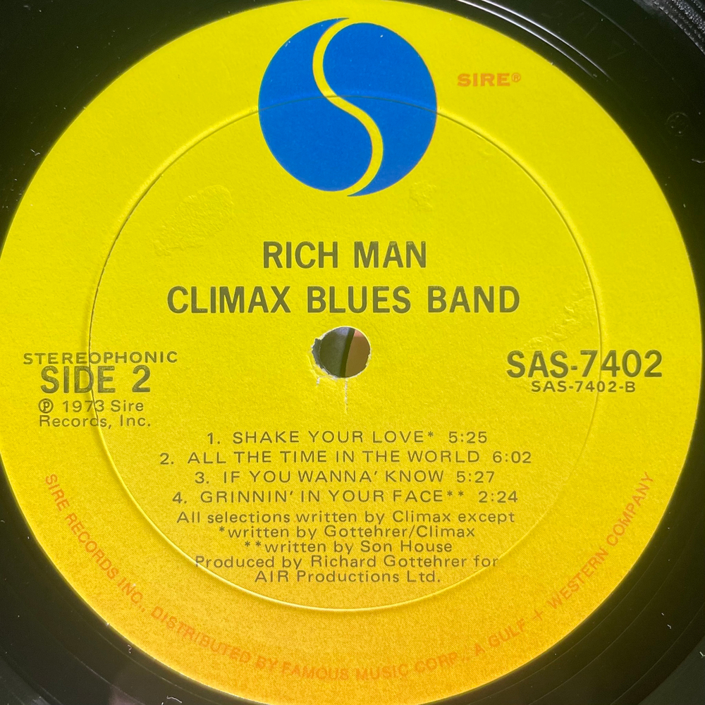 Climax Blues Band ‎– Rich Man (США 1973г.)