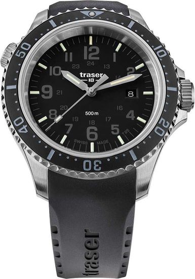 Швейцарские тактические часы Traser P67 Diver Black 109377