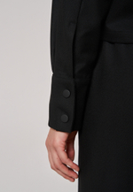 Рубашка-жакет укороченная черная