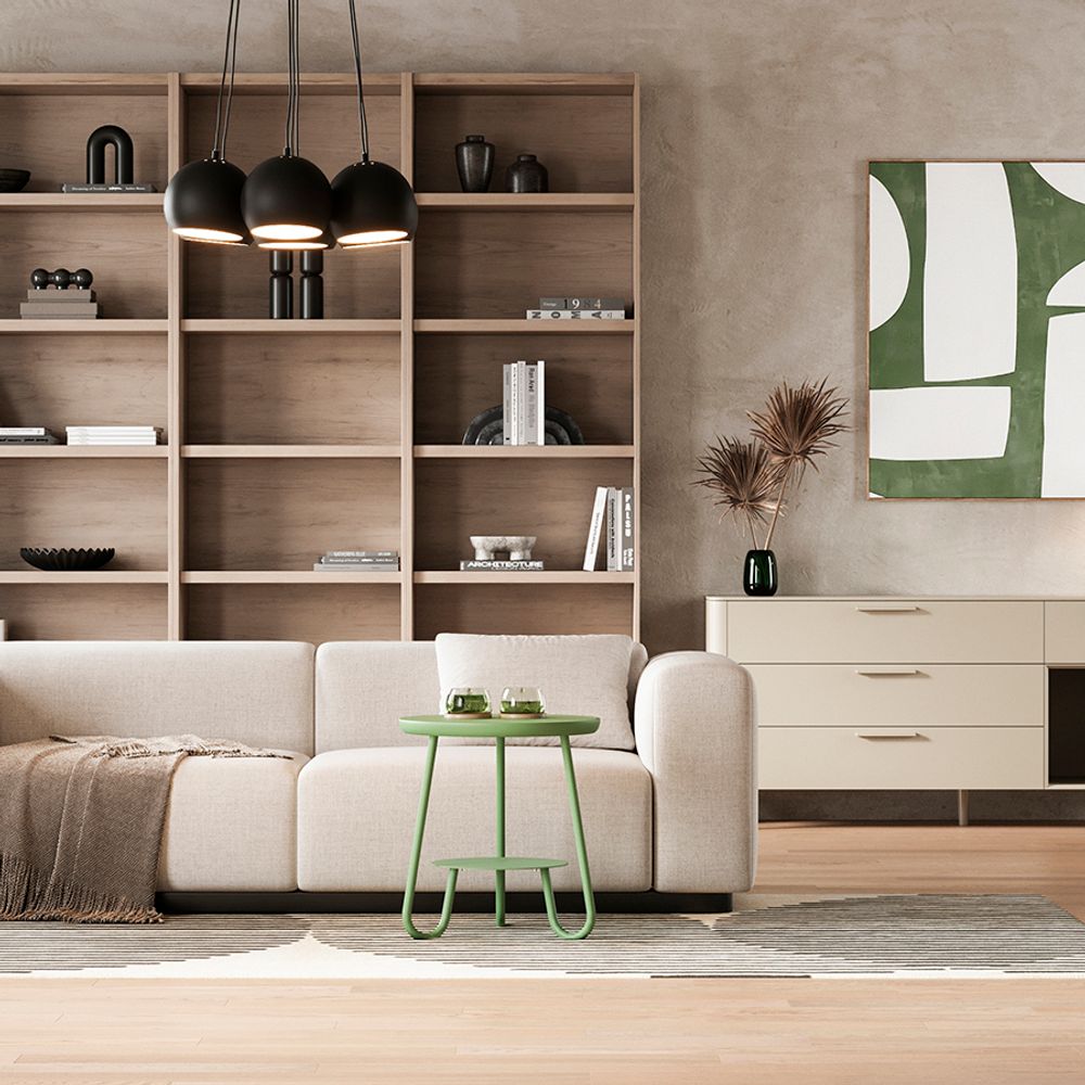 Столик Stian, Ø50 см, зеленый