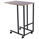 Стол BRABIX "Smart CD-014", 380х600х755 мм, ЛОФТ, на колесах, металл/ЛДСП дуб, каркас черный, 641884