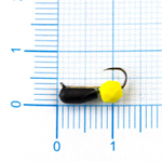 Мормышка Владимирская 509 "Гвоздик с граненым шариком (желтый с покрытием)" с коронкой, 2.5мм, 0.6гр (15шт/уп)