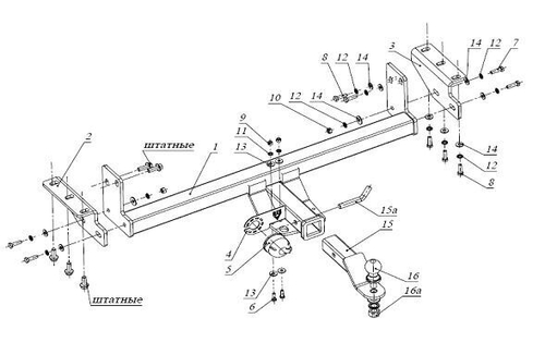 Фаркоп с элект. Smart, на Nissan Navara FA 0491-E (D40, с 2005 по 2015 г.в.) (паспорт и сертификат в комплекте) Бизон