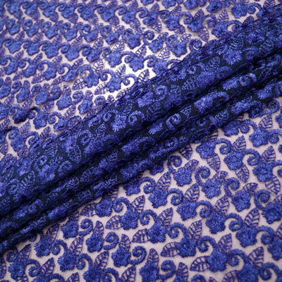 Кружевное полотно, 120 см, синий