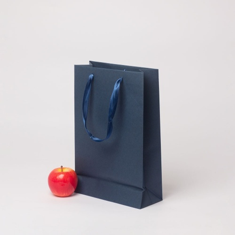 Пакет 23x36x10, тёмно-синий, лента. эфалин VIP