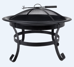 Чаша для костра с черным порошковым покрытием, кочерга в комплекте. Толщина казана 5мм