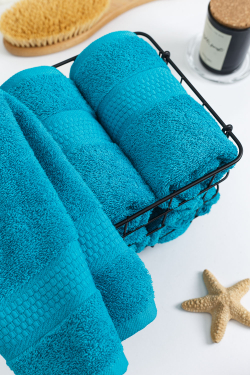 Полотенце махровое, г/к, 40х70, арт. 40-70 BS, 460 гр/м2, цвет: 504-сине-зеленый,