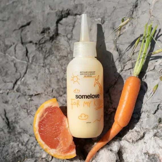 Стимулирующий эликсир для роста детских волос Somelove с ароматом цитрусовых 100мл
