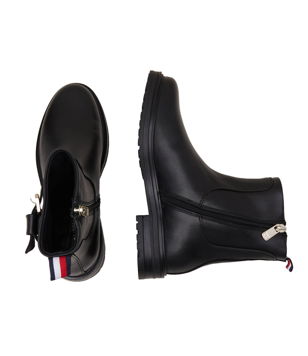 Кожаные ботильоны Tommy Hilfiger - черный(FW0FW07479)