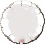 Шар (18" /46 см) Круг, Серебро 1 шт.