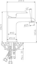 Смеситель W35-12 ROSSINKA для умывальника