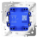 Выключатель встраиваемый VOLTUM S70 двухклавишный 10А, (белый матовый)