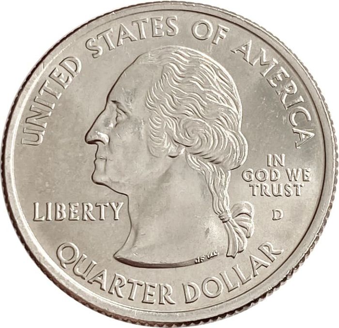 25 центов (14 доллара, квотер) 2000 США «Штат Массачусетс» (D)