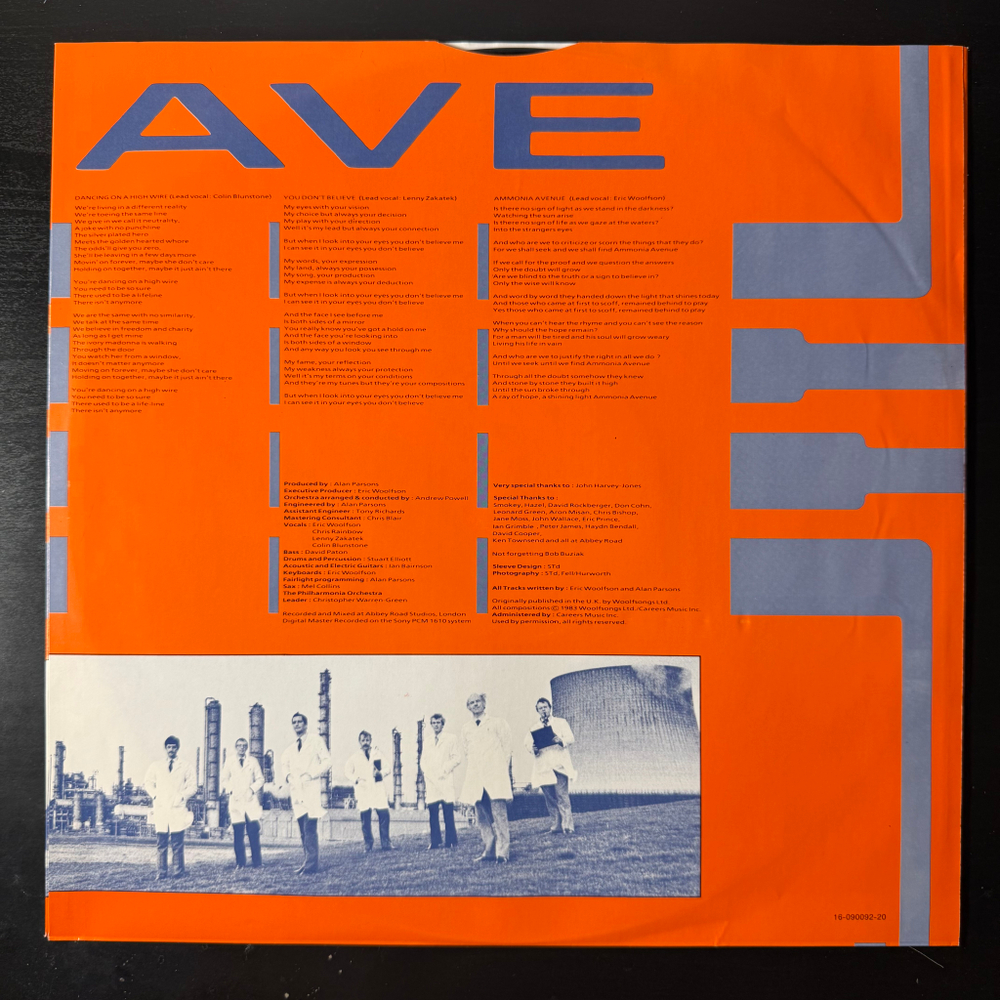 The Alan Parsons Project ‎– Ammonia Avenue (Скандинавия 1984г.)