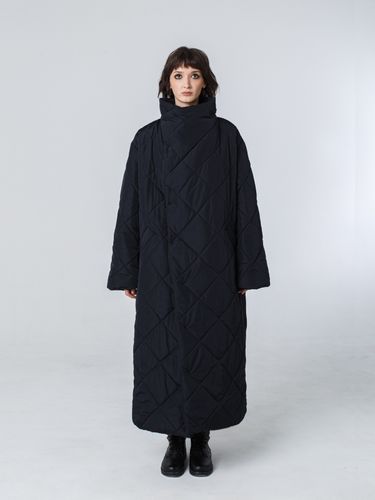 Пальто-одеяло унисекс с воротником "Кутанка". Черное