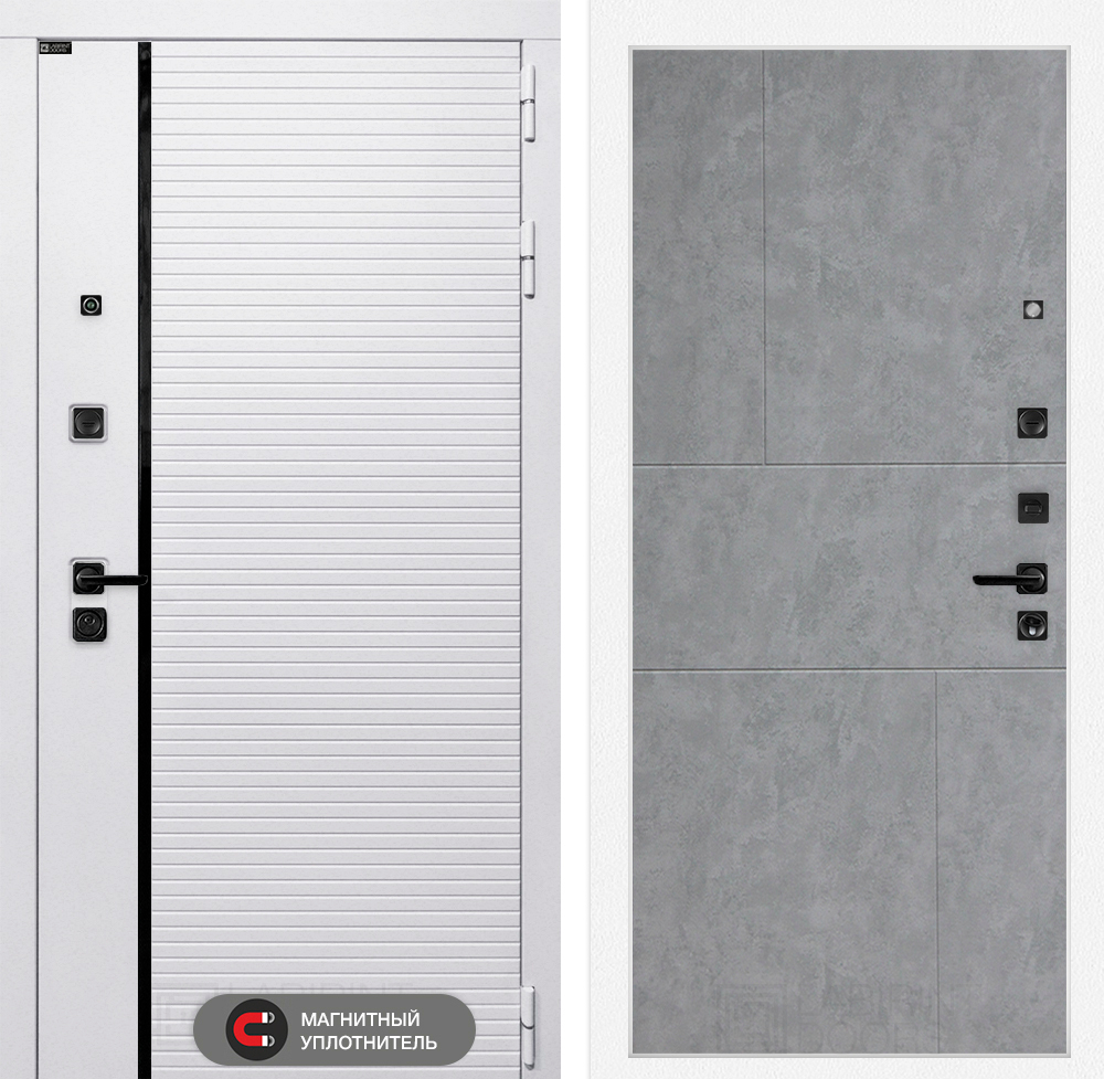 Дверь входная Лабиринт ROYAL 21 Бетон светлый металлическая