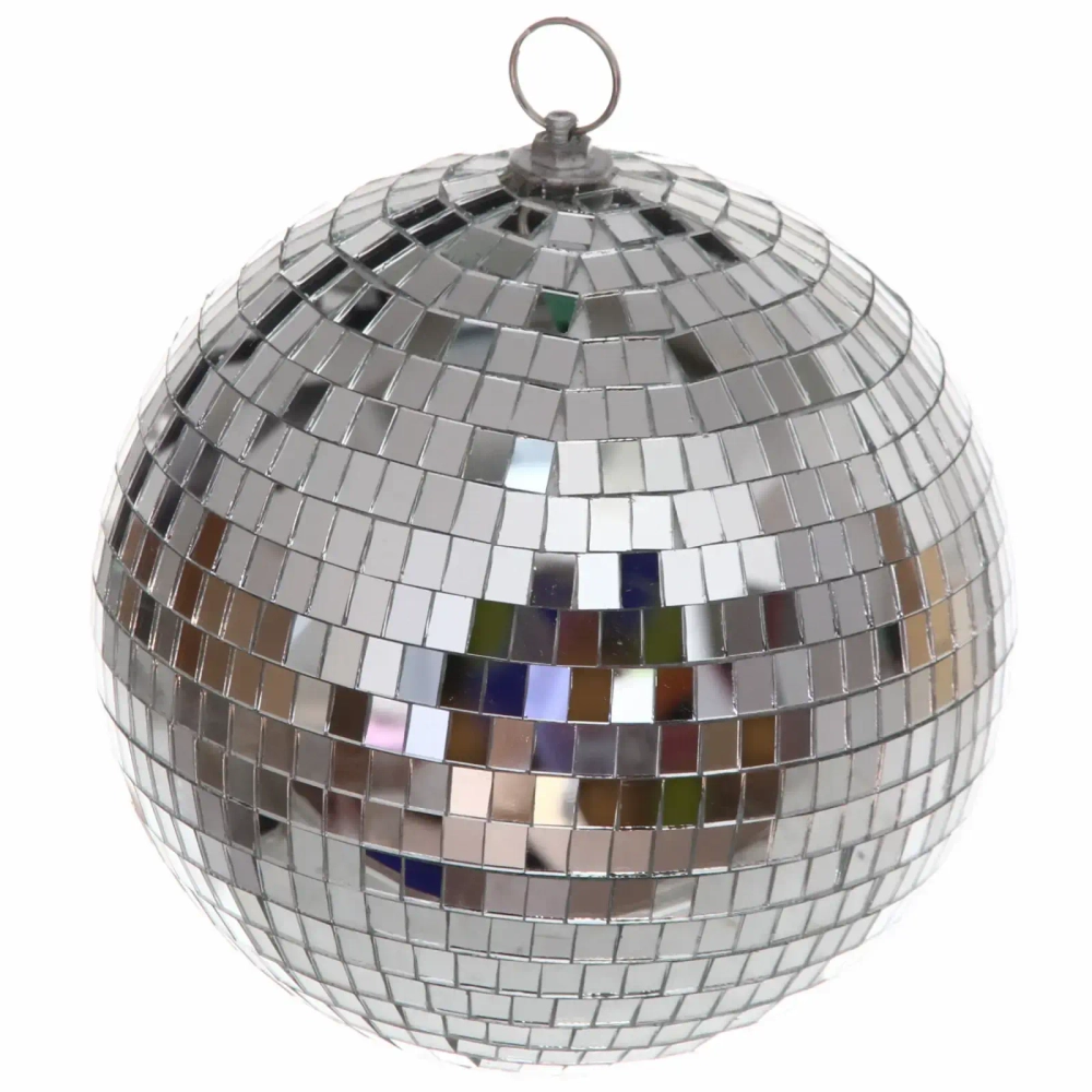 Новогодний шар 20 см «Shining Disco», Серебро