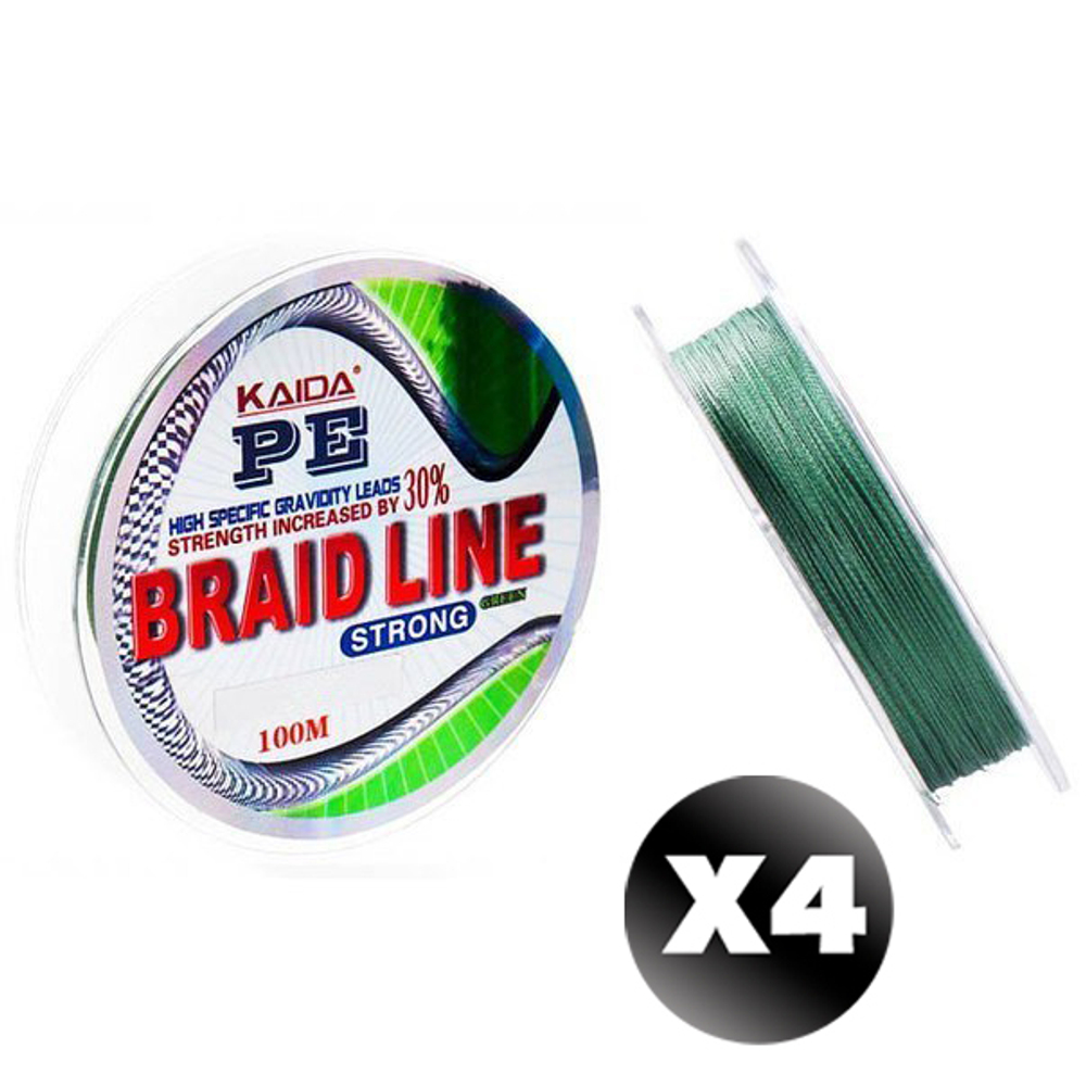 Плетенка BRAID LINE 100м KAIDA, зеленый
