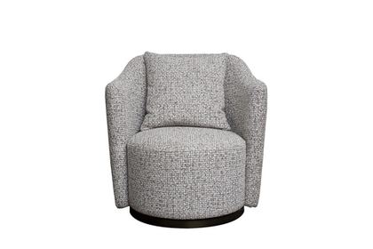 Кресло вращающееся шенилл 70x77x80см Garda Decor Verona серое