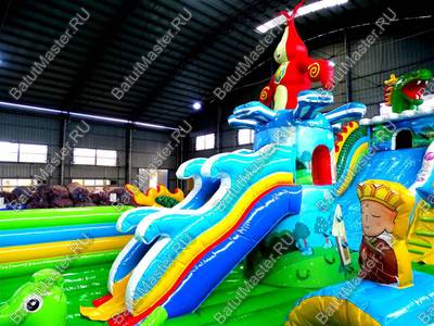 Коммерческий надувной батут "Морские животные" 15*8*7 м