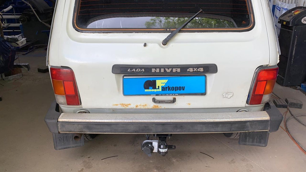 Фаркоп для Lada 4x4, 2121, 21213, 21214, 2131, 2329 1977- Тип шара: H (несъемный сварной). Нагрузки: 1200/80 кг, VAZ-21