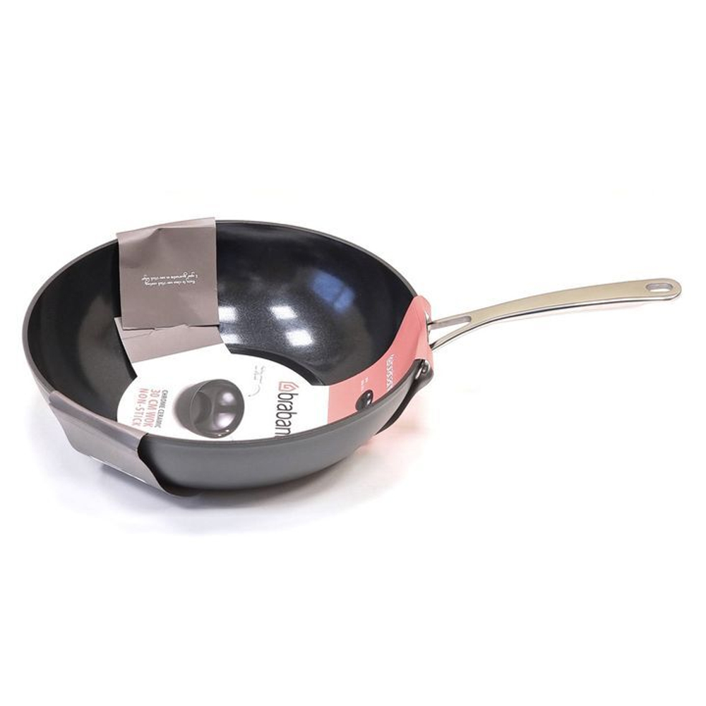 Сковорода вок 30см Brabantia Chrome ceramic