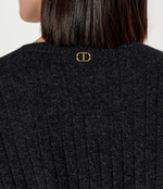 Шерстяной свитер TWINSET - графитовый(242TT3360)