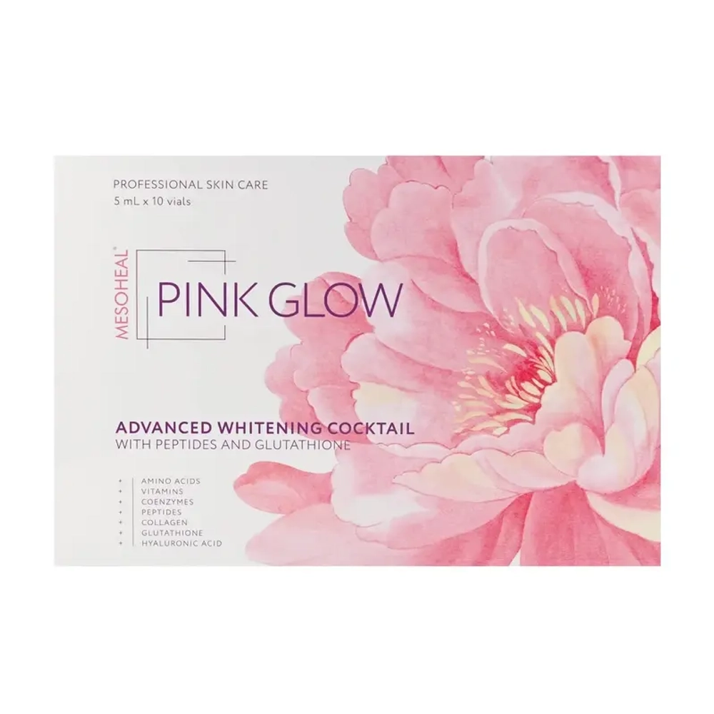 Pink Glow Mesoheal | Отбеливающий коктейль с пептидами и глутатионом