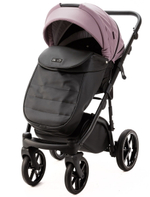 Детская коляска Adamex Nola Deluxe 3 в 1 N-SD106 (СИРЕНЬ КОЖА + ЧЕРН.КОЖА)