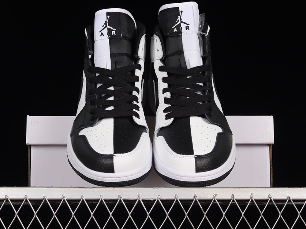 Nike air jordan 1 mid white and black discount