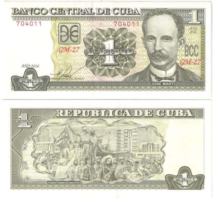 1 песо 2016 Куба