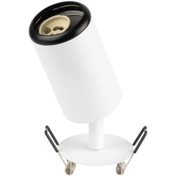 Светильник встраиваемый алюминиевый ЭРА KL106 WH/BK под лампу MR16 GU10 белый/черный матовый | Алюминиевые встраиваемые светильники