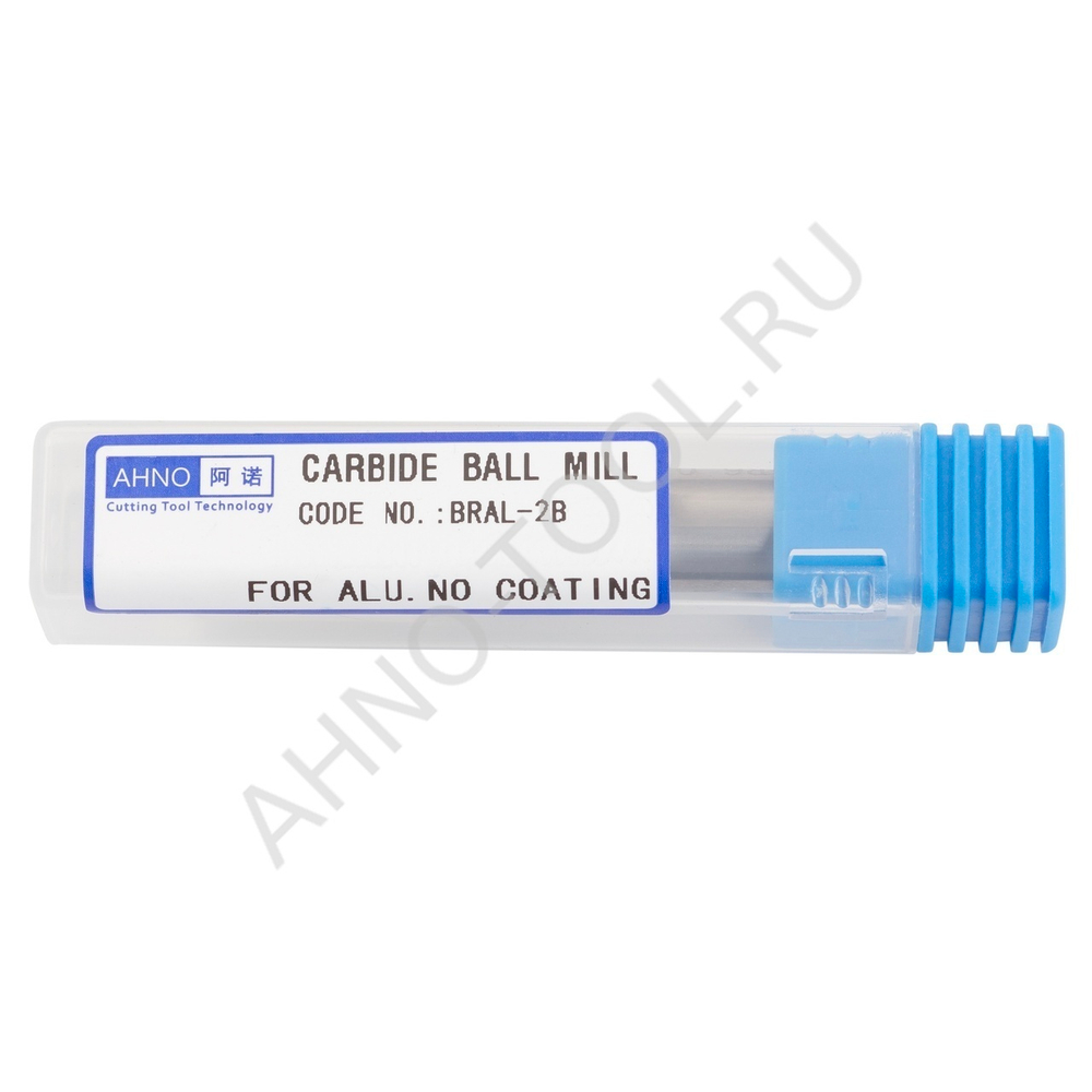 Фреза твердосплавная сферическая 12мм (L=75, l=24, хв=6) Z2 35° по алюминию и цвет.металлам BRAL-2B-R6.0 AHNO
