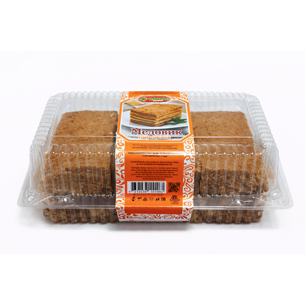 Пирожное Медовик Vizavi с вареным сгущенным молоком 400 гр