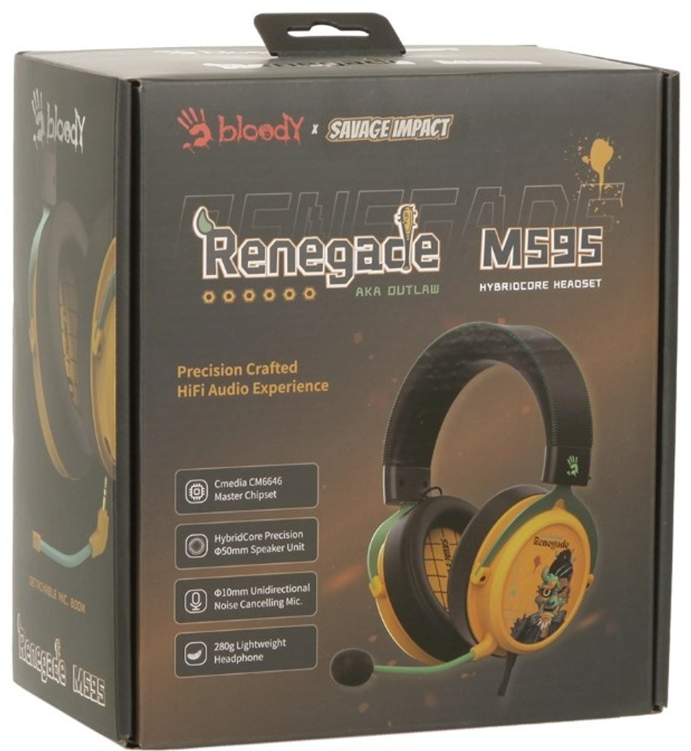 Наушники A4Tech Bloody M595 желтый